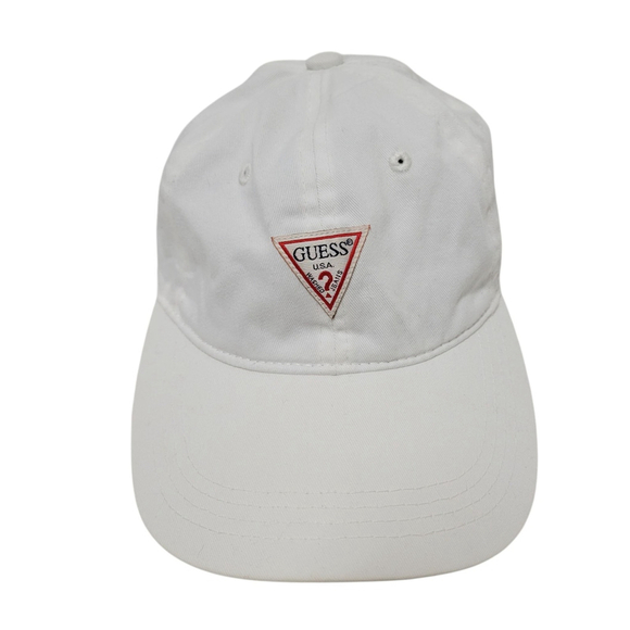 GUESS Women's Baseball Hat White 100% Cotton - Picture 1 of 10